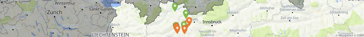 Kartenansicht für Apotheken-Notdienste in der Nähe von Nassereith (Imst, Tirol)